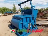 Бетоносмеситель двухвальный БП-1200 со скипом 11кВт и пневмозатвором