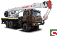 Автокран ЧЕЛЯБИНЕЦ КС-55732-28 на шасси УРАЛ 5557-82М Г/П 25Т., 28,1М